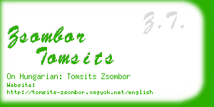 zsombor tomsits business card